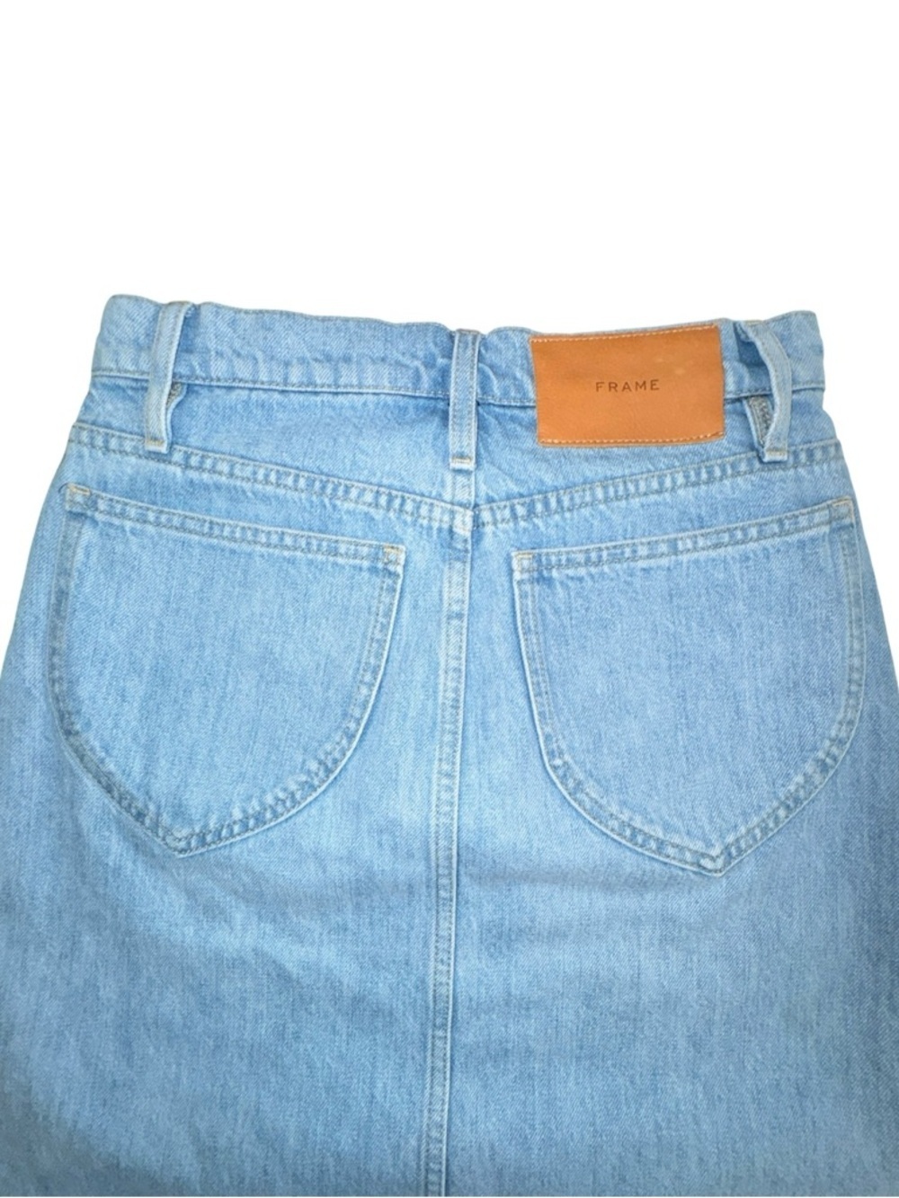 FRAME Le Italien Blue Denim Maxi Skirt - Picture 6 of 9